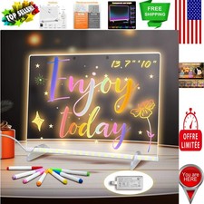 Portable LED Drawing Board for Kids - 13.7"X10", 8 Colors  Complete Accessories