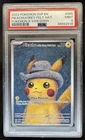 2023 Pokemon x Van Gogh SVP Pikachu Grey Felt Hat #085 PSA 9 MINT