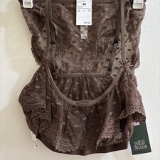 Wild Fable Heart Lace Bralette Cheeky Set 2 PC Brown NEW W/ TAGS