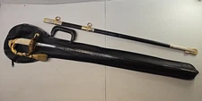 Post WWII Model 1852 US Navy Officers Sword w/Scabbard & Knot & Bag - USN