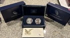 2012 S REVERSE PROOF SILVER EAGLE 2 COIN SAN FRANCISCO SET WITH BOX/COA 060912