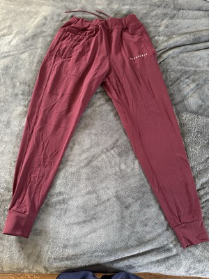 Alphalete Premium V2 Jogger Pants Unisex Medium Red Burgundy Pull On Gym 