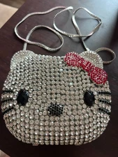 Christal Couture Hello Kitty Crystal Clutch Rhinestone Pave With Box - Rare Bag