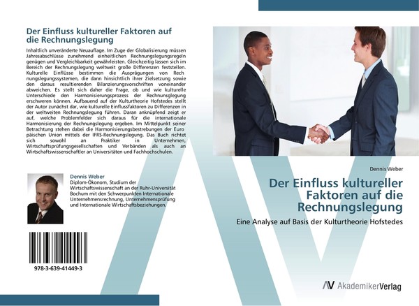 Der Einfluss Kultureller Faktoren Auf Die Rechnungslegung | Buch | 9783639414493-image
