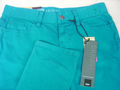 Damen Mossimo Blaugrün Röhrenjeans Größe 2 Nwt