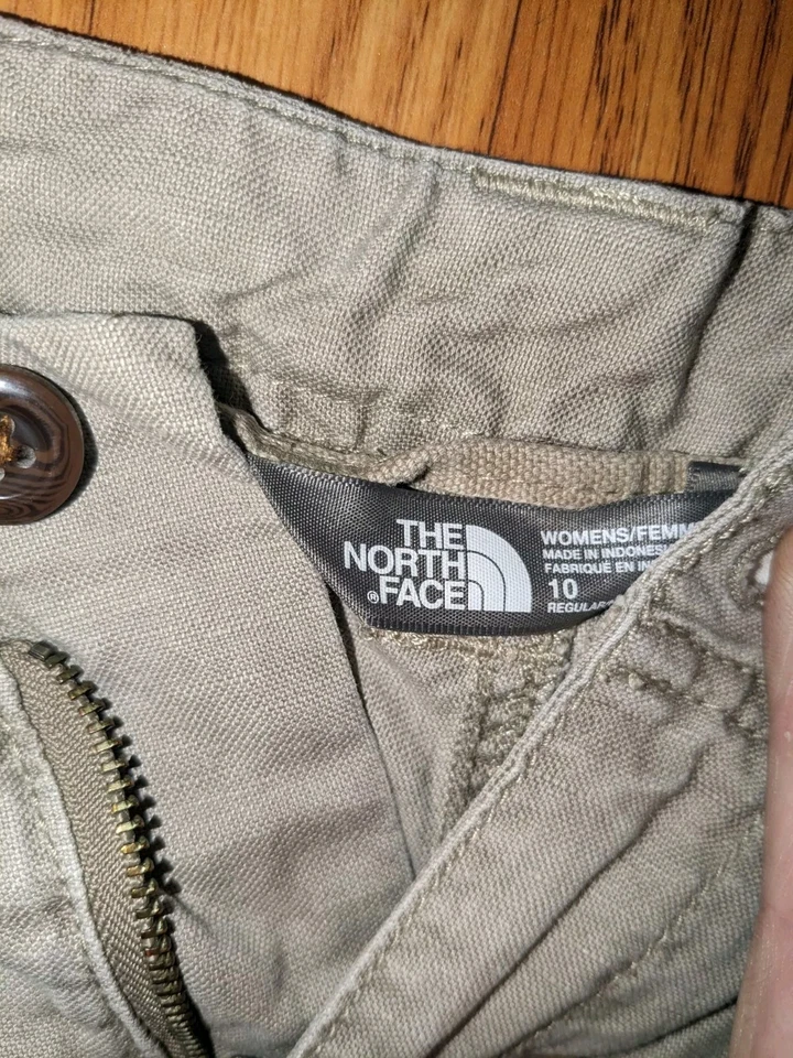 Pantalones cortos caqui de lino/algodón The North Face para mujer 10  Foto 4 de 4