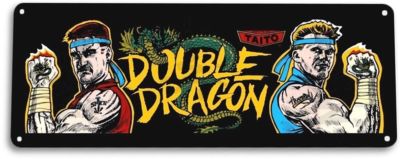Double Dragon Classic Arcade Marquee Game Room Cave Wall Decor Metal Tin Sign