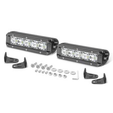 2PCS 6inch Slim Single Row LED Work Light Bar Spot Flood for ATV UTE Offraod RZR