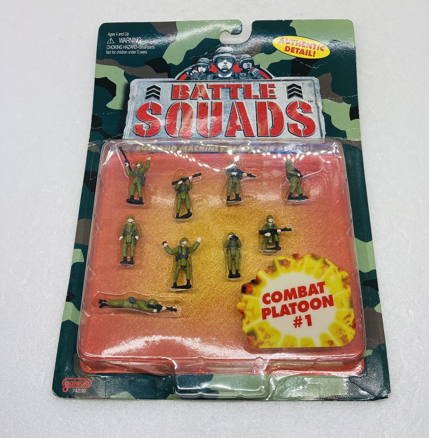 Rare 1997 Galoob BATTLE SQUADS Combat Platoon #1 Military Pack Sealed 10
