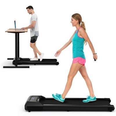 Walking Pad 2 in 1 Under Desk Treadmill W/LED Display Remote Control Home Office