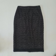 Falda Lápiz Banana Republic Negra Polvorienta Lila Terciopelo Forrada Adelgazante Talla: 2