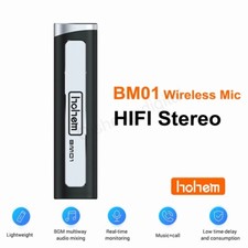 Hohem BM01 HIFI Stereo BT Wireless Lavalier Microphone For Recording Vlog video