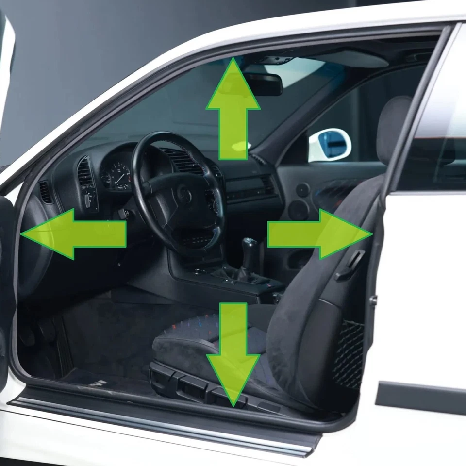 1993-1999 BMW E36 2-Door Coupe 2-Piece Rubber/Felt Door Seal Weatherstrip Set - Image 4 of 4