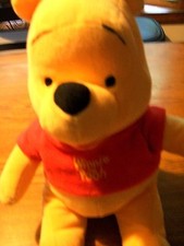 Disney's Winnie the Pooh 13" Stuffed Pooh Bear with Red Sweater and Big Smile
