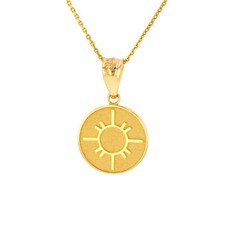 Gold Native American Geometric Sun Symbol Dai...
