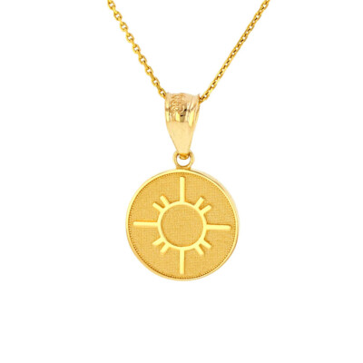 Gold Indianer geometrisches Sonnensymbol zierliche Halskette (gelb/rose/weiß)