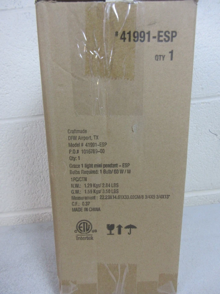 CRAFTMADE Grace 60Watt 1 Light Espresso Finish Kitchen Island Mini Pendant Light - Image 3 of 3