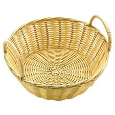 Storage Wicker Basket with Handle Decorative Organizer Bread Fruit Food Display