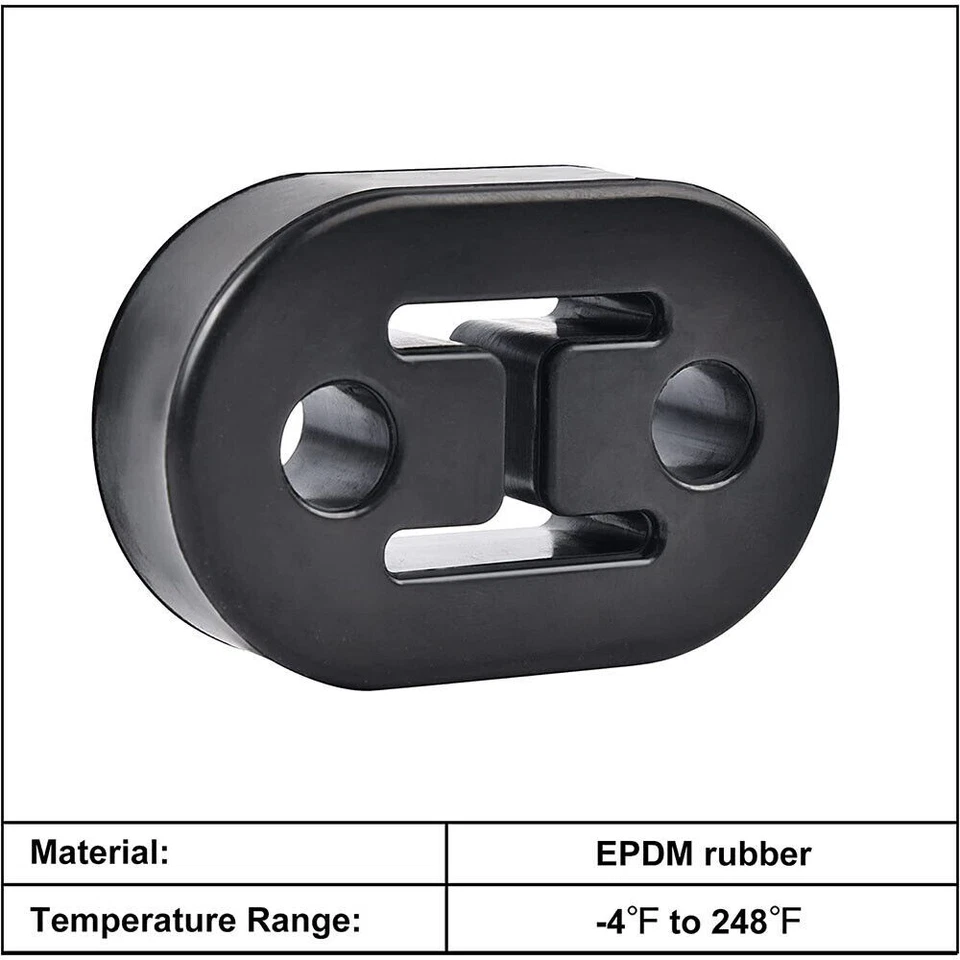 Soporte de montaje de 8 piezas de goma de 2 orificios colgador de escape tubo de cola buje aislador Foto 4 de 4