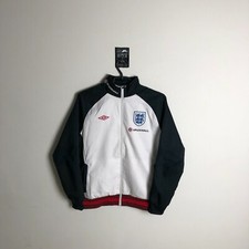 England Team Training Jacket With Zipped White Umbro Polyester Woman Size 6