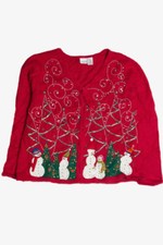 Vintage Red Ugly Christmas Cardigan 59946