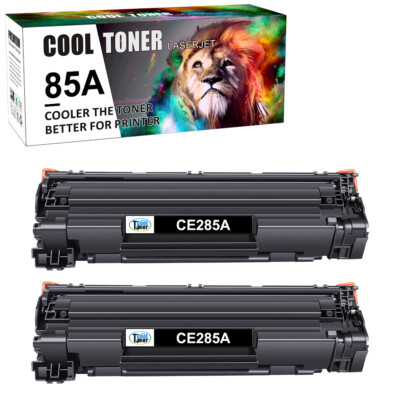 2 X CE285A 85A Black Toner Cartridge for HP LaserJet P1102W M1217nfw MFP Printer