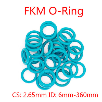 Green FKM Fluorine Rubber O-Ring CS 2.65mm ID 6mm-360mm Viton Oil Sealing Washer