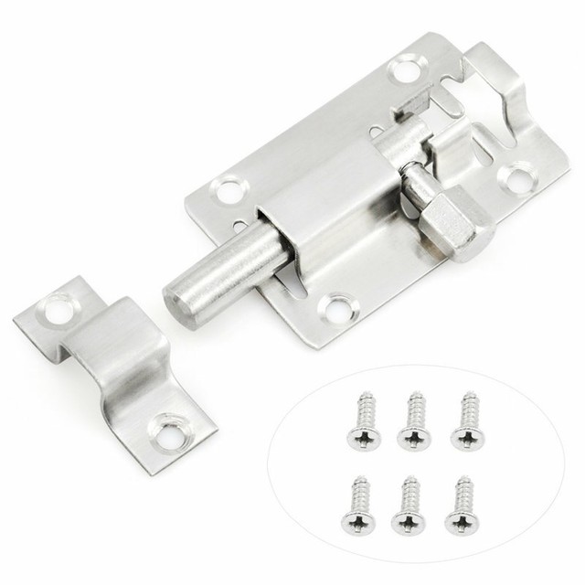 Tuerschloss Gleitbolzen fuer Bad, WC, Schuppen, Schlafzimmer, Moebel