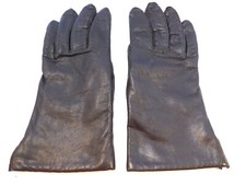  DESIGNER BROWN SOFT LEATHER GLOVES WOOL KNIT LINING SIZE 7.5