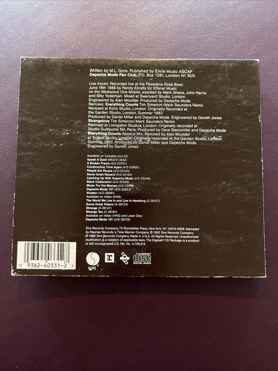 Depeche Mode : Everything Counts - Live [Maxi Single] CD