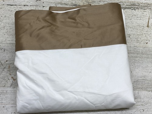 Hudson Park Italian Linens Percale Sateen Cuff Queen Flat Sheet
