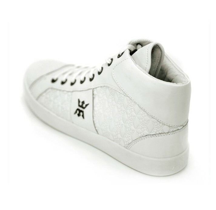Chaussures Miggy High Top Homme - Pointure 10 - Blanc - Simili Cuir - Neuf Sans Boîte