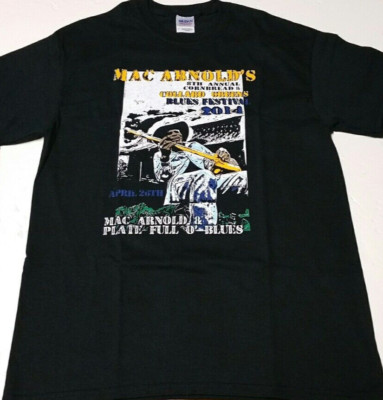 8th Annual Mac Arnold Cornbread Collard Greens Blues Festival T-Shirt Men Medium
