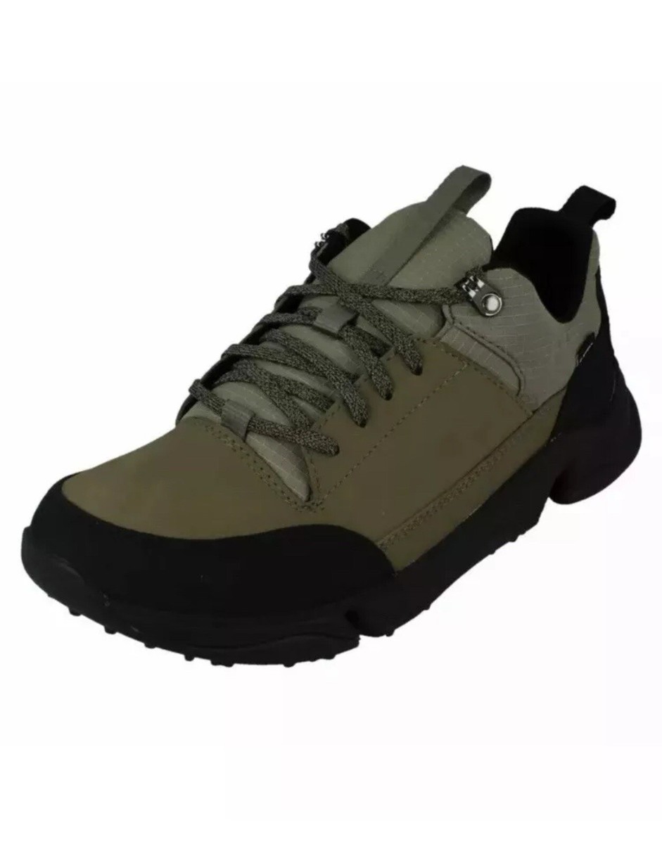 Clarks Tri Path Walk Men Sage combi Textile/Leather Waterproof Trainers UK  G