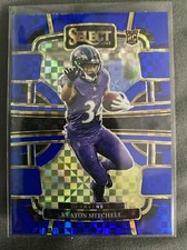 Keaton Mitchell RC 2023 Panini Select Blue Checkerboard Prizm /199
