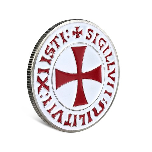 Knight Templar Challenge Coin Red Cross Victory Crusader Christian Prayer Coins - Picture 8 of 9