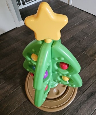 slightly used,step 2 Christmas Tree With Ornaments & Train