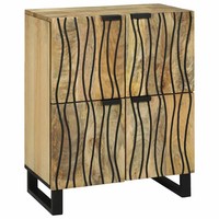 Sideboard Natur 60 X 33 X 75 Cm Massives Mangoholz