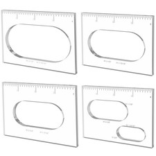 4 PCS Elliptical Router Template Woodworking Oval Jig Inlay Decorative Set
