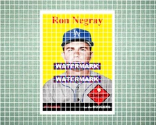 Ron Negray Los Angeles Dodgers 1958 Style Custom Baseball Art Card
