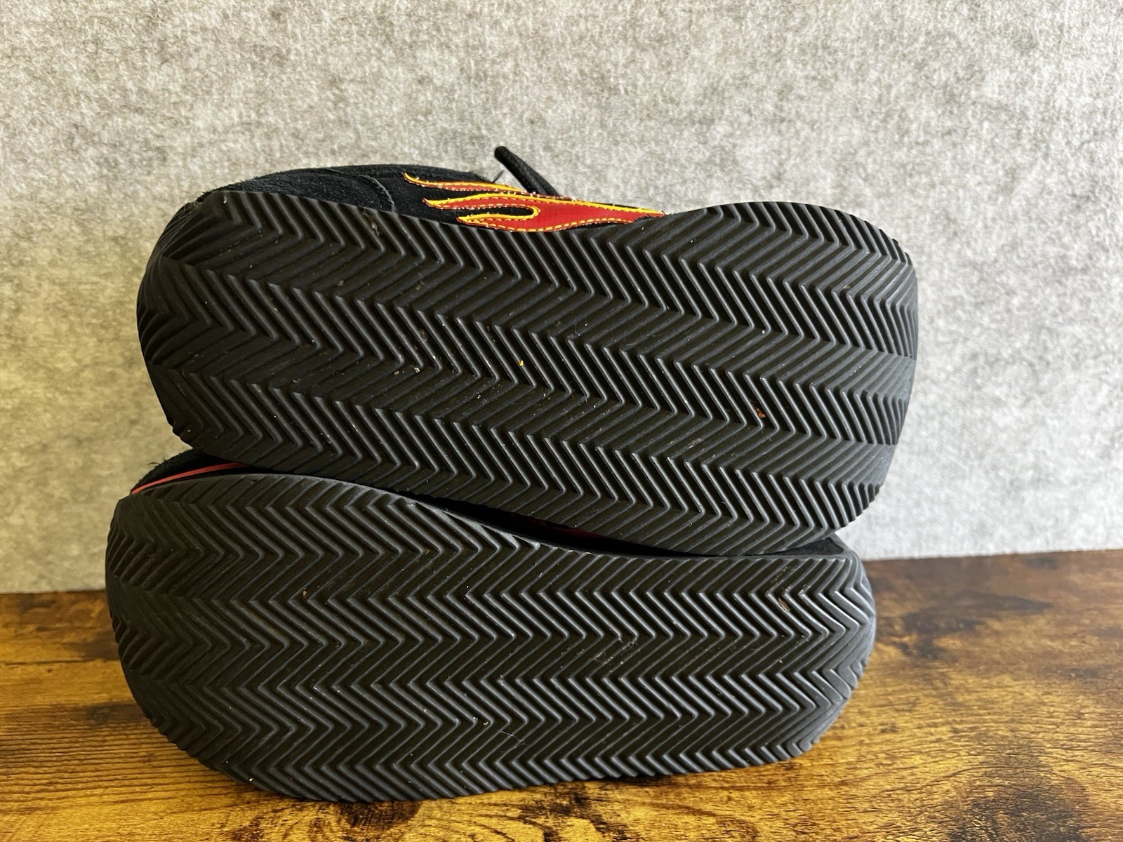 Volatile Arson Flame Platform Sneakers Black Red … - image 7