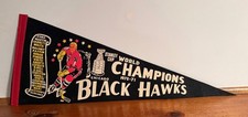 1970 71 Chicago Blackhawks Hockey Championship Pennant NHL Error Stanley Cup