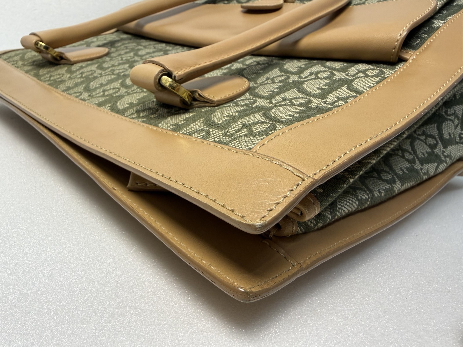 Christian Dior Handbag Tote Bag Trotter Canva Vintage Authentic thumbnail 7