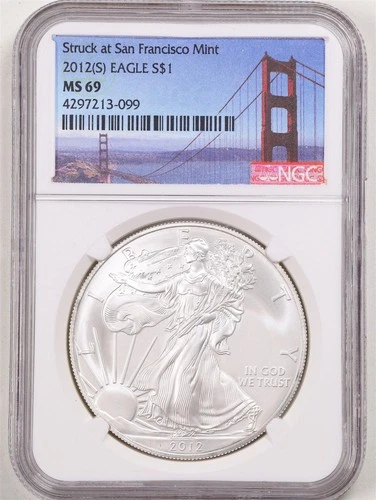 2012-(S) 1oz American Eagle MS69 Struck at San Francisco NGC 4297213-099