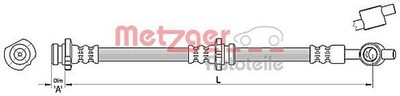 Original METZGER Bremsschlauch 4110383 für Nissan