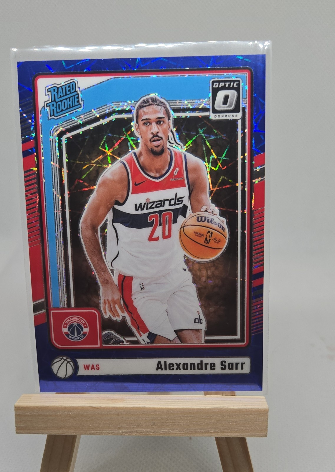 2024-25 Panini Donruss Optic Rated RC Alexandre Sarr #276 Blue Velocity Prizm