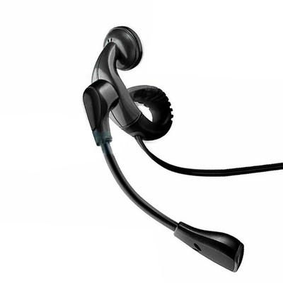 Wired Earphone with Boom Mic Ear-hook 3.5mm Adapter Single for Smart Phones