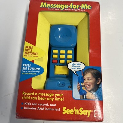 Vintage Mattel See 'N Say Message For Me Phone Record Your Voice 1994 NEW