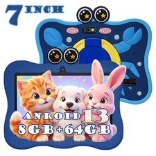 7" Kids Learning Tablet Android 13 8GB RAM 64GB ROM 1280x800 IPS 6800mAh Battery