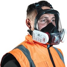 JSP Force 10 Full Face Respirator Mask Medium Black BPB003-204-000 (No Filters)